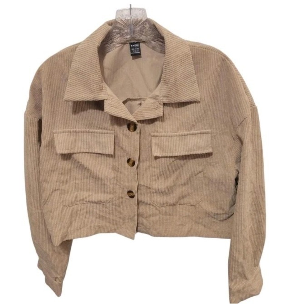 Shein Small Brown Corduroy  Womens Jacket - Picture 4 of 5